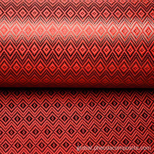 Carbon Aramid Fiber Hybrid Fabric 3k carbon colourful aramid hybrid fabric fiber cloth Factory